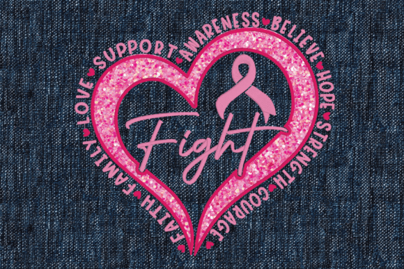 Breast Cancer Fight Heart Encouragement