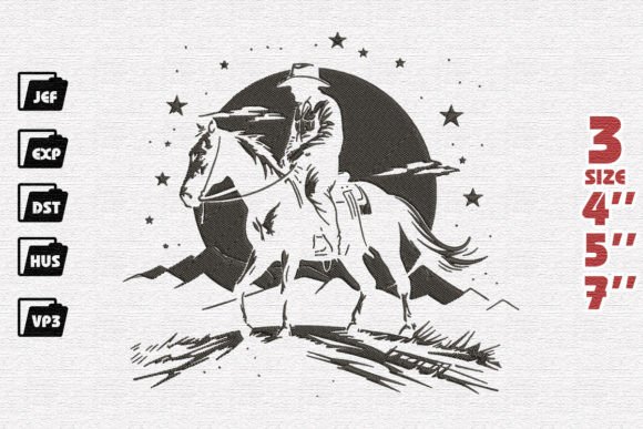Cowboy on Horseback Embroidery Review