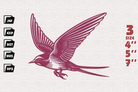 Elegant Swallow Embroidery Design Review