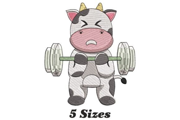 Funny Cow Weightlifting Embroidery Review