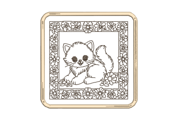 Kitten Day Quilt Square Embroidery Review