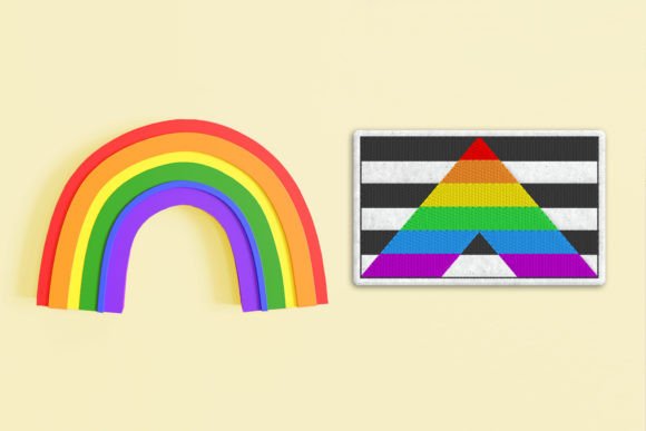 LGBT Ally Pride Flag ITH Feltie Applique