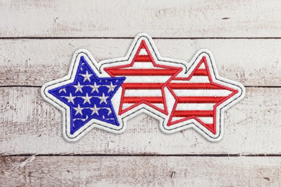 Patriotic Trio of Stars ITH Feltie