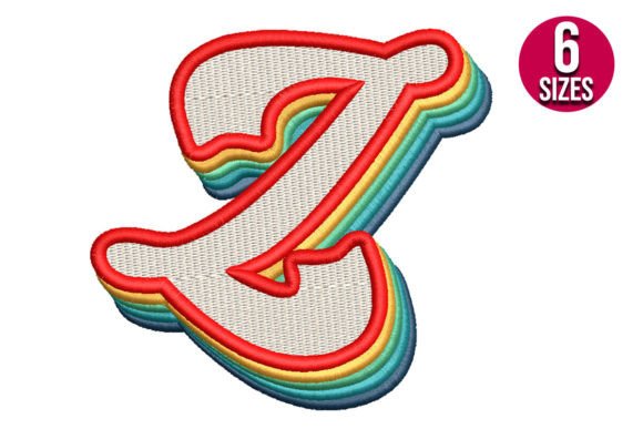 Retro Alphabet Letter Z Embroidery Design Review