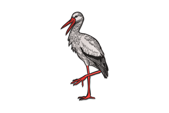 Stork Bird Applique Review for Apparel Design