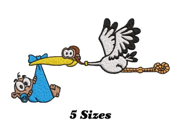 Stork Bird with Baby Embroidery Design Review